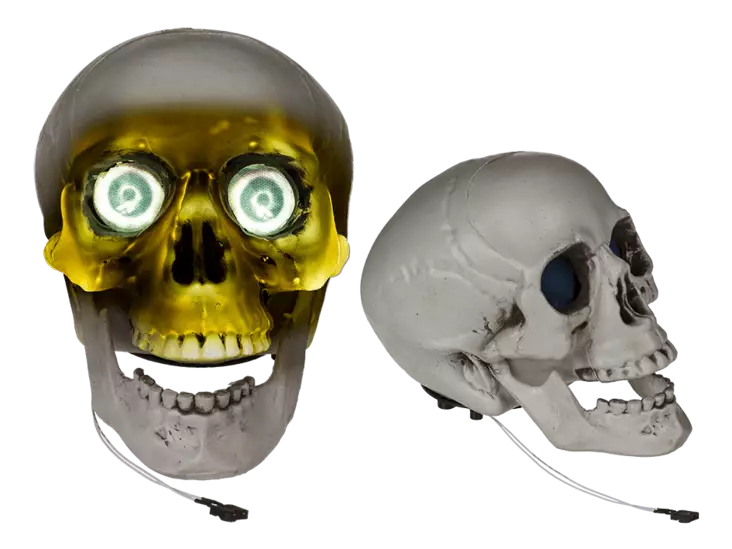 Kallo, valolla ja äänellä 20 cm - Kallot, Halloweenrekvisiitta - HOR217 - 1