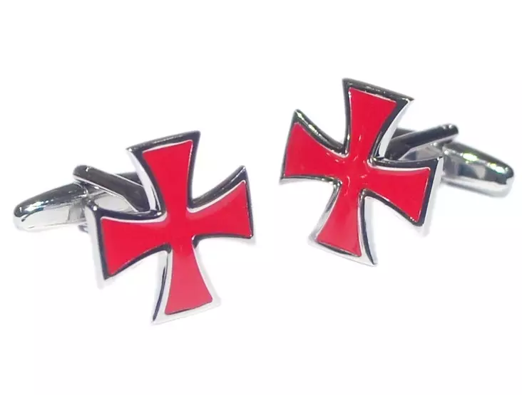 Kalvosinnapit, Maltanristi, punainen - Kalvosinnapit - KAL7 - 1