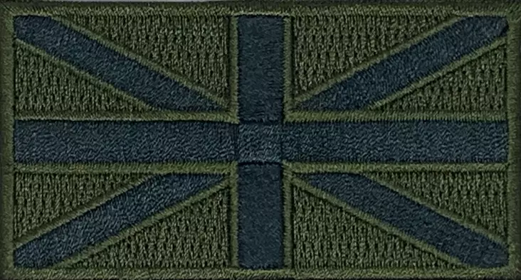 Kangasmerkki Britti lippu vihreä - Kangasmerkit - K1507 - 1