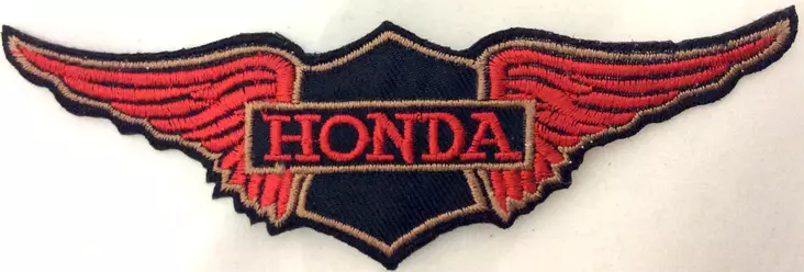 Kangasmerkki, Honda siivet punamusta - Kangasmerkit - K1417 - 1