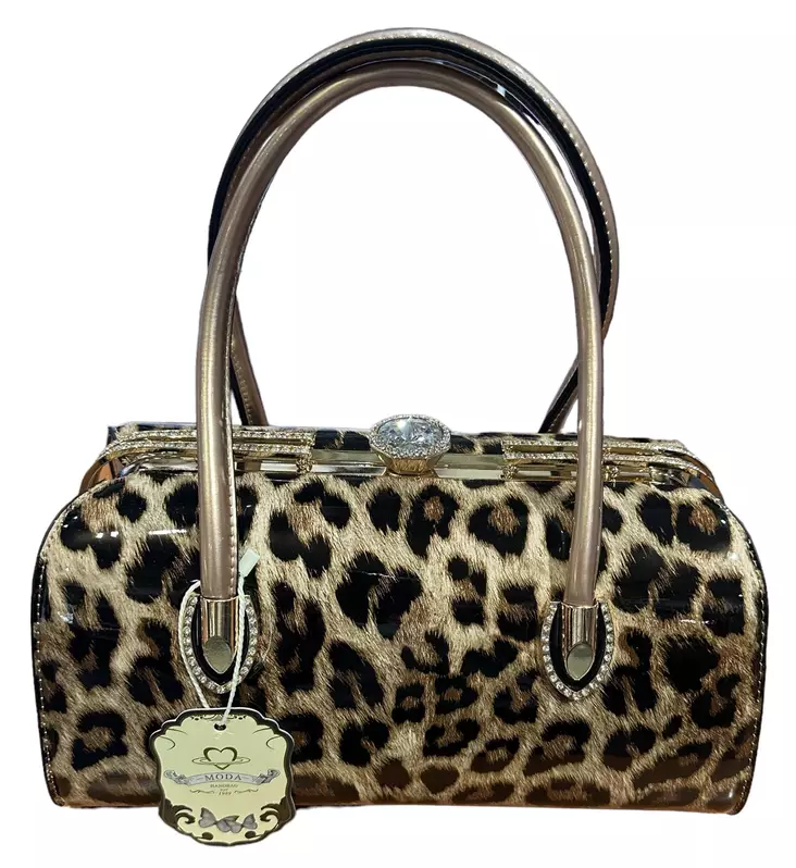 Kiiltävä Leopardi käsilaukku - Laukut - NL877 - 1