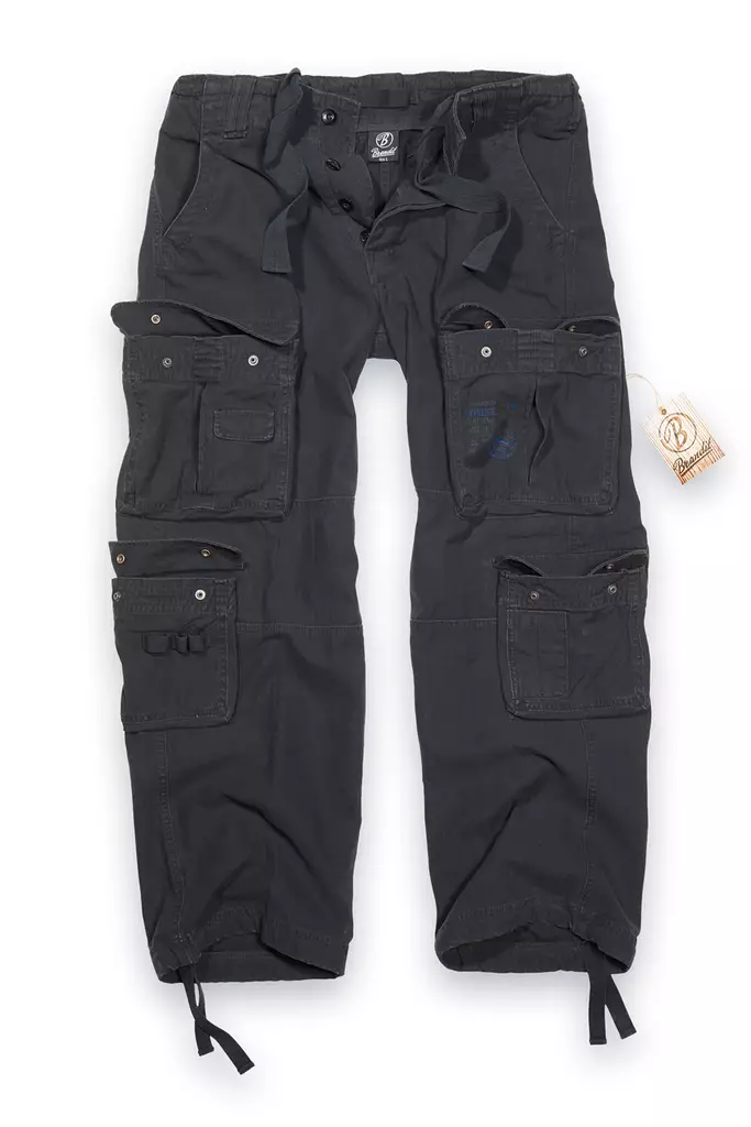 Reisitaskuhousut-mustat-HO267-etupuoli - Reisitaskuhousut - HO267 - 1