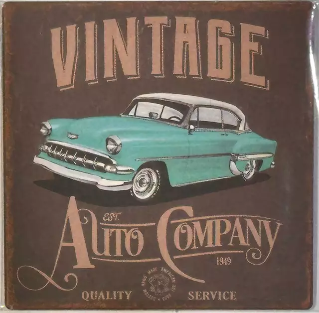 Magneetti Vintage Auto 7x7 cm - Koriste-esineet - MAG47 - 1