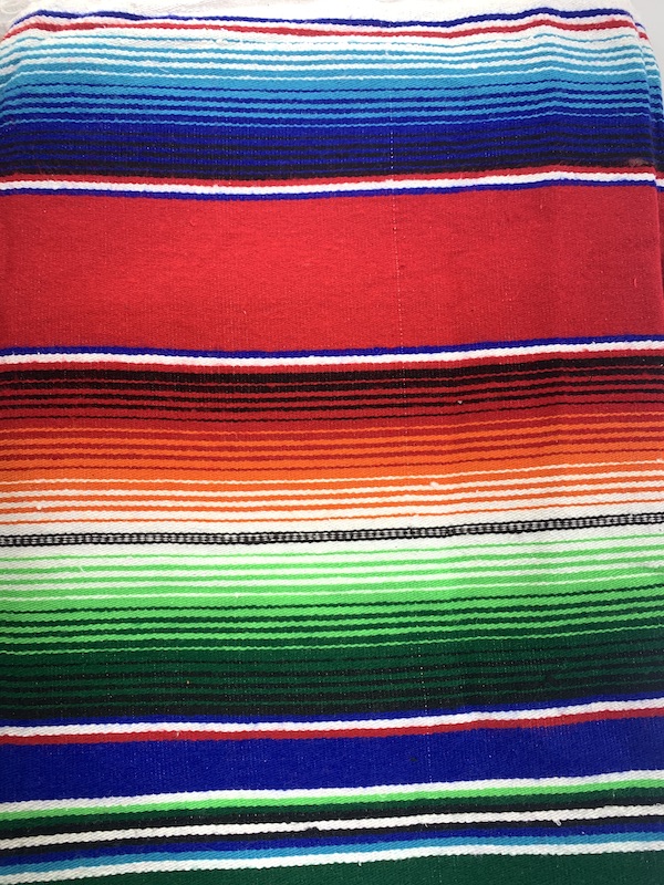 Maxico viltti punainen raita sileä - Kodin tekstiilit - MEX27 - 1