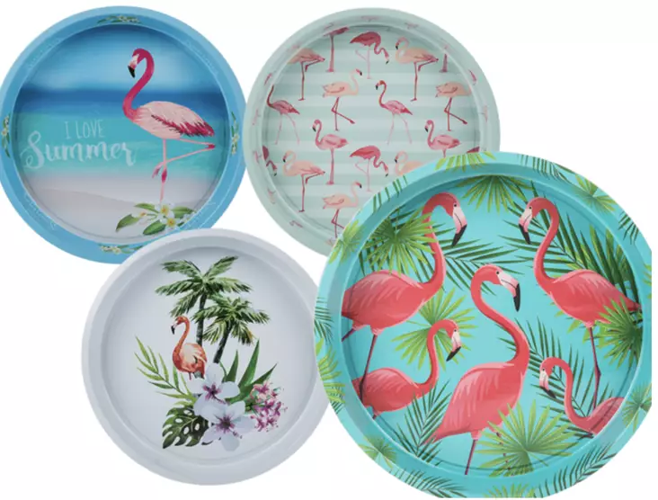 Metallitarjotin Flamingo - Astiat - PRT1067 - 1