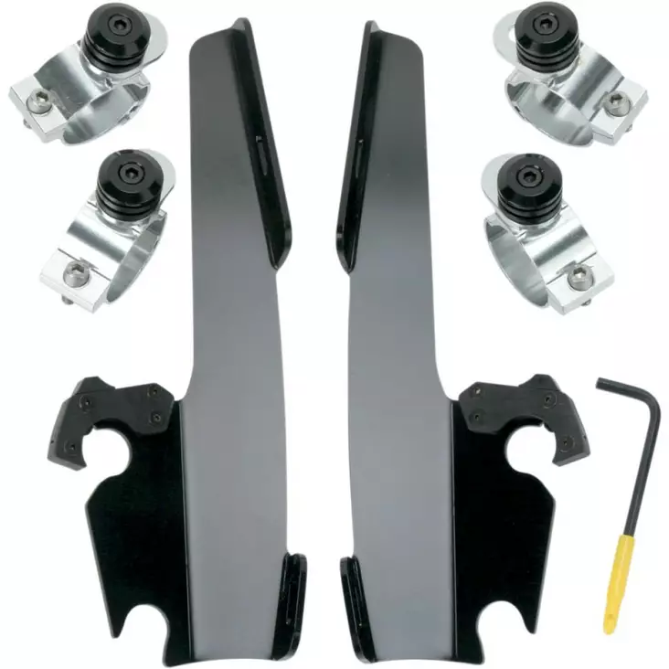 MOUNTING KIT TRIGGER-LOCK MEMPHIS FATS/SLIM-WINDSHIELD BLACK - Tuulilasit ja etumaskit - 23200077 - 1
