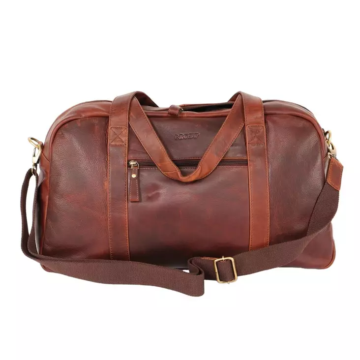 Nahkalaukku ruskea antiikkinahka - Laukut - NL707 - 1