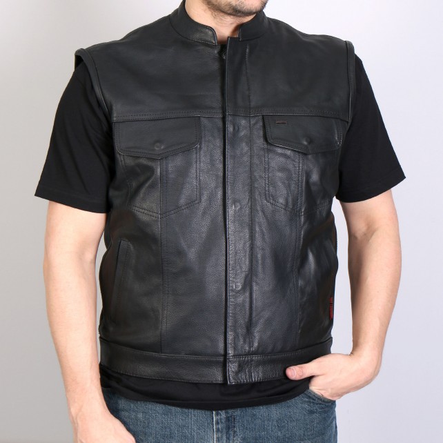 Nahkaliivi, Hot Leathers, Hidden Snap - Nahkaliivit - LI37 - 1