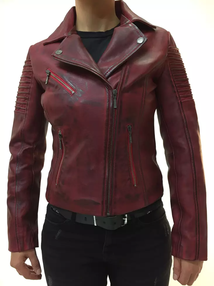 Nahkatakki, Ayesha, dirty red - Nahkatakit ja -liivit - T387 - 1