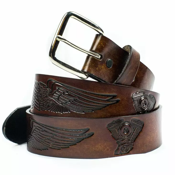 Nahkavyö EVO Antiikki ruskea nahka - Nahkavyöt - MAS27 - 1