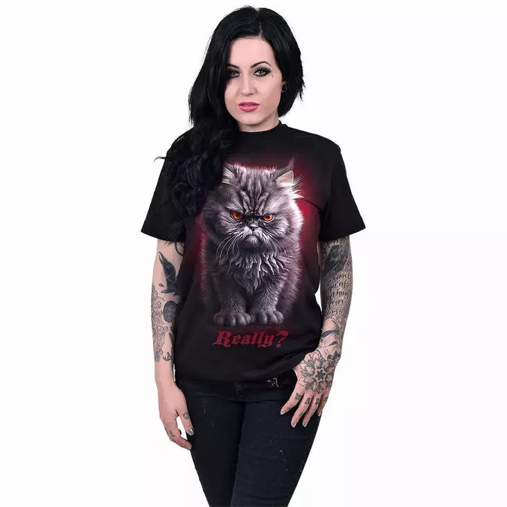 Naisten T-paita Really kissa pun silmät - T-paidat - SPI257 - 1