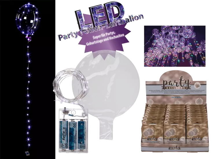 Party Balloons 30 valkoista lediä - Muu sälä - PRT867 - 1