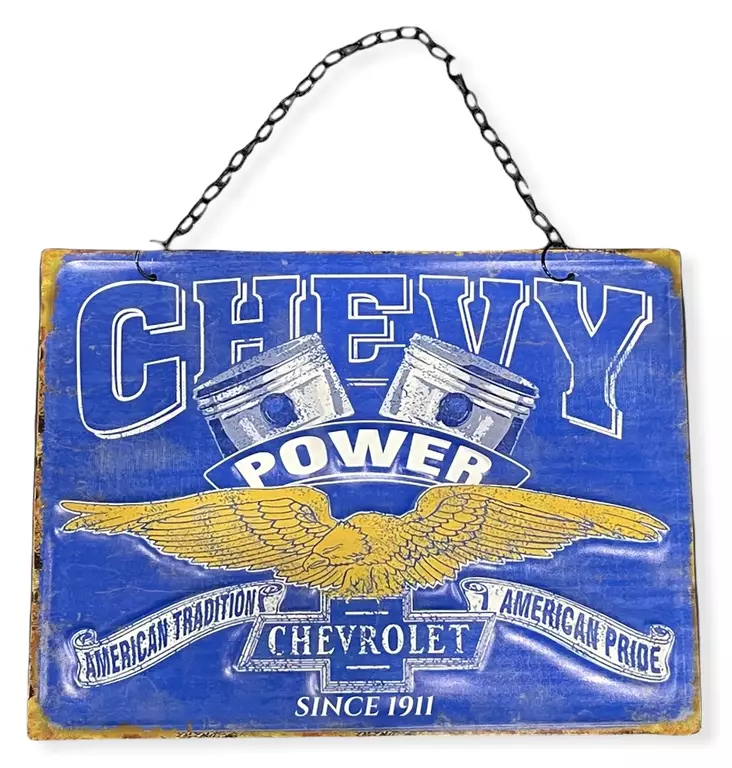 Peltikyltti ketjulla, Chevy power sin. - Taulut, kehykset - PELT127 - 1