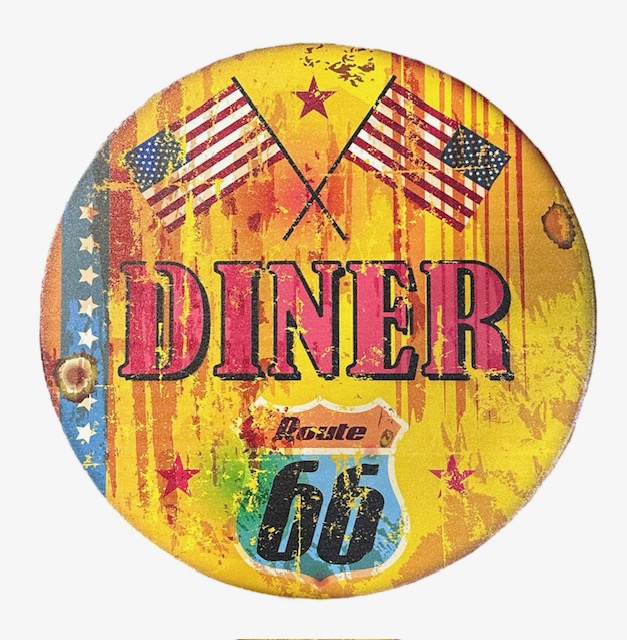 Peltikyltti Route 66, Diner - Taulut, kehykset - PELT407 - 1