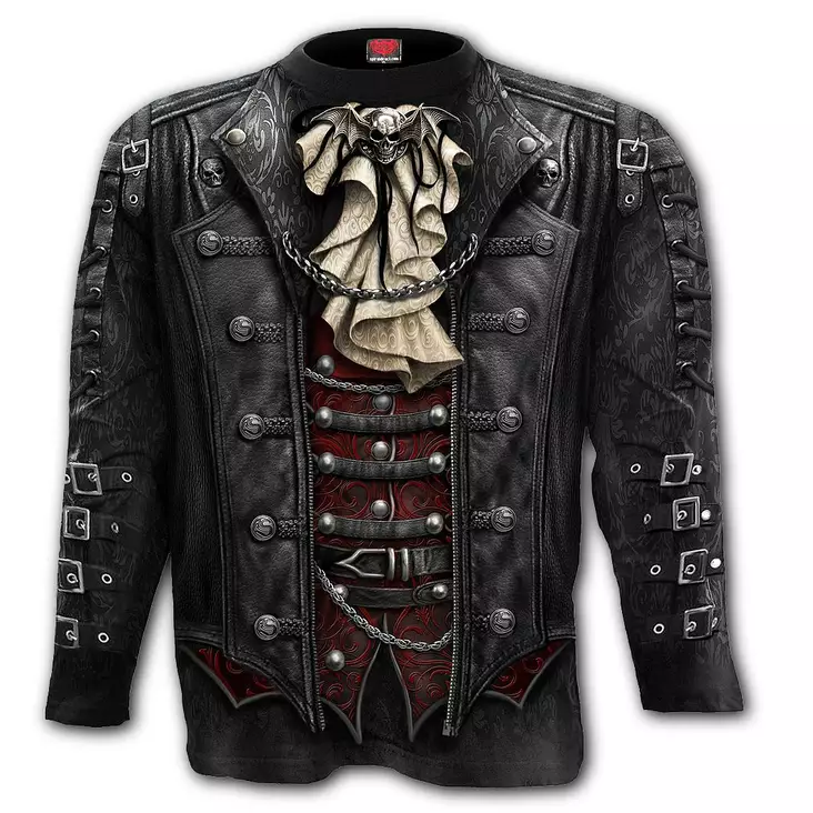 Pitkähiha Goth Wrap, musta - Pitkähihaiset paidat - SPI197 - 1