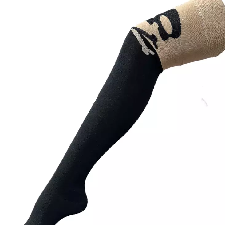 Pitkät sukat 38/41, Kallo musta beige - Sukat - SU157 - 7