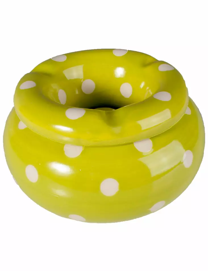 Tuhkakuppi, keraaminen, vihre=C3=A4-PRT317 - Pöytäroskis ja koteloita - PRT317 - 1