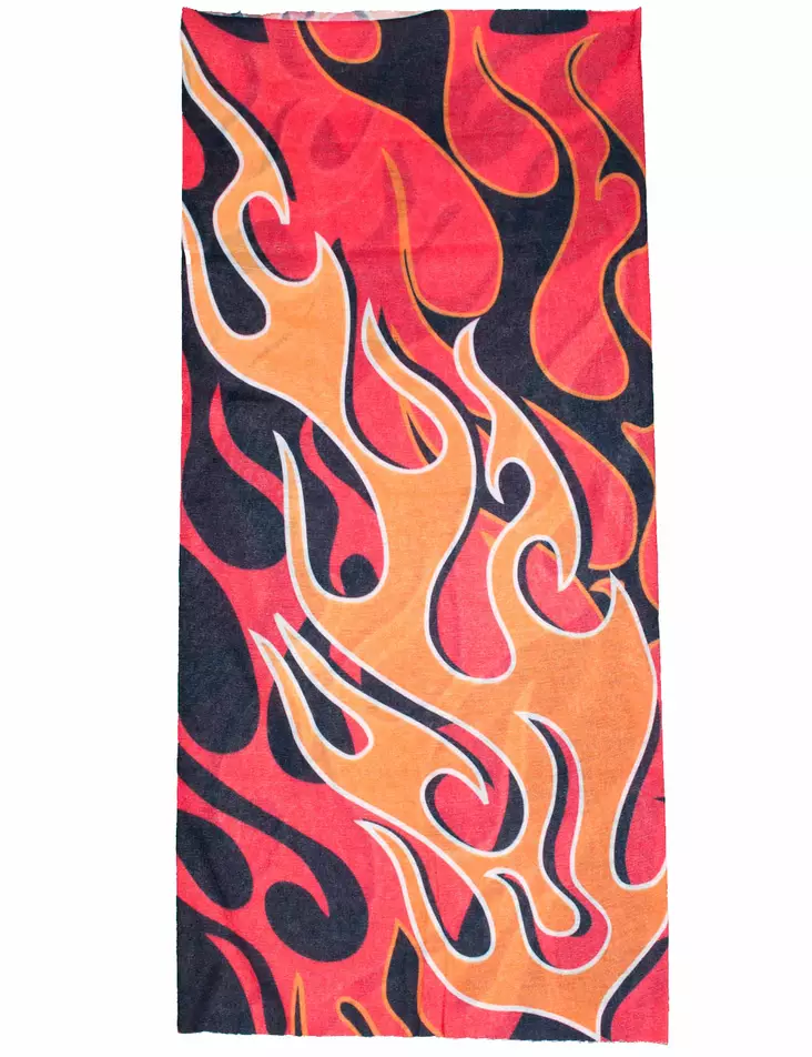 Putkihuivi, Musta, kelta-punaiset liekit - Putkihuivit - B127 - 1