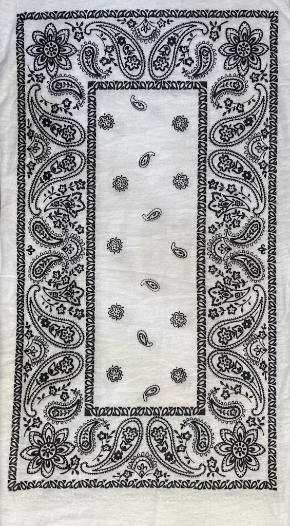 Putkihuivi valkoinen mustalla kashmir - Putkihuivit - B317 - 1