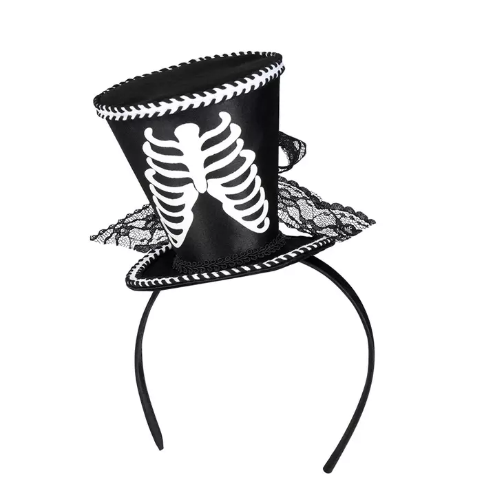 Ribbie hiuspanta/pikkuhattu - Kallot, Halloweenrekvisiitta - HOR317 - 1