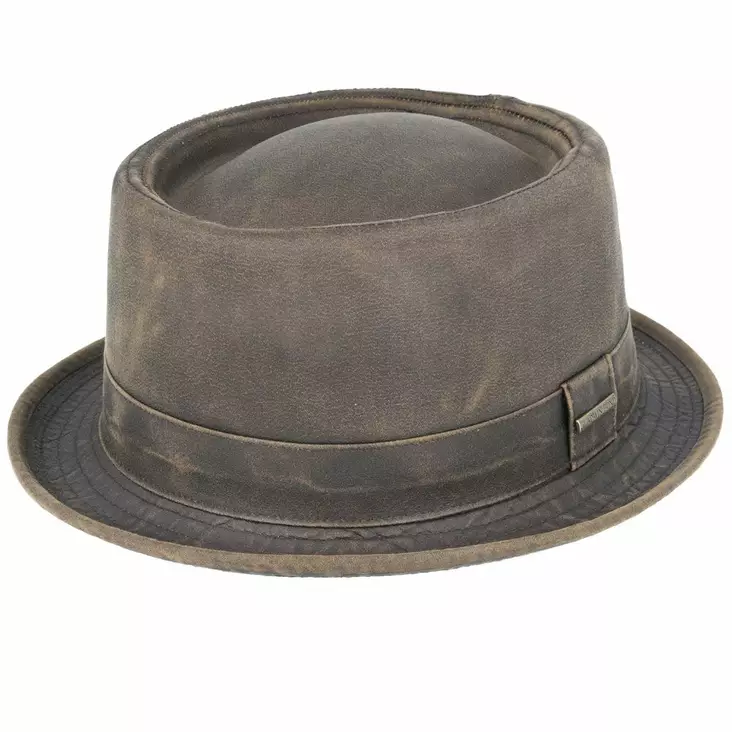 Ruskea Pork Pie hattu - Hatut - HAT147 - 1