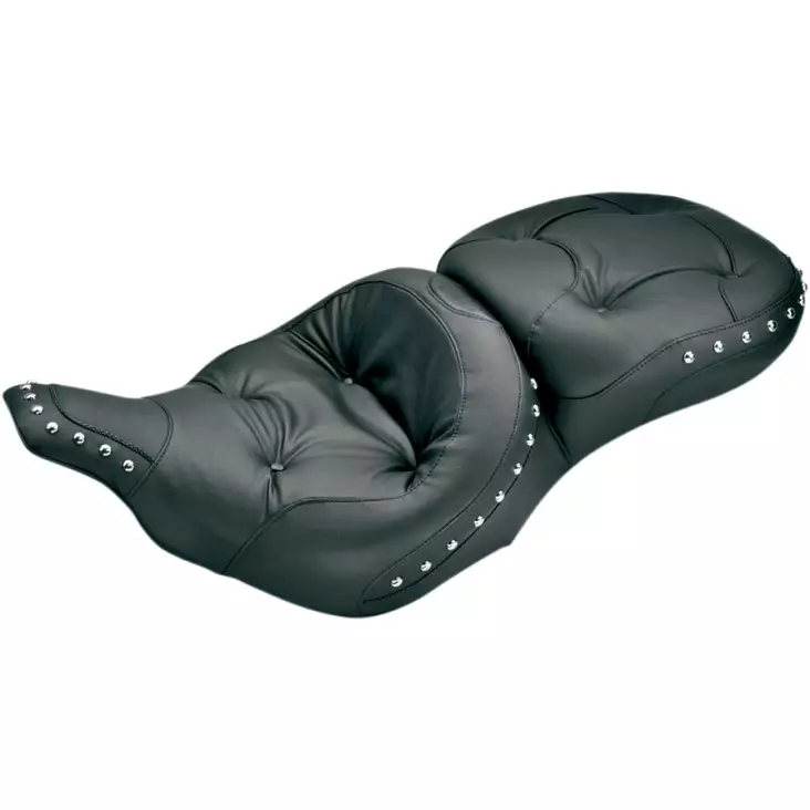 SEAT ONE-PIECE ULTRA TOURING REGAL PILLOW TOP 2-UP WITH CHROME STUDS - Satulat ja satulanpäälliset - 08010297 - 1