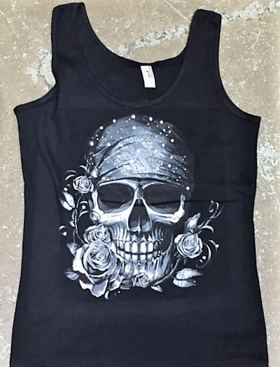 Tank Top, Skull Bandana Black - Topit - NP807 - 1