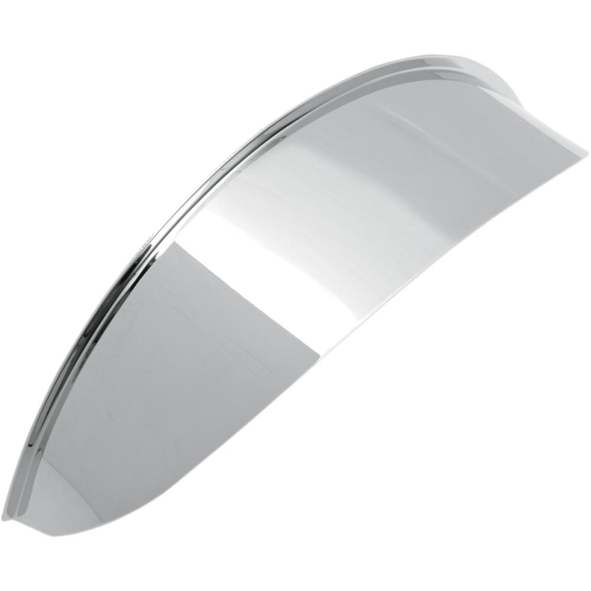 Pair Of Chrome Headlight Visors With Red Dot - Fits Chopper, Bobber, Harley
