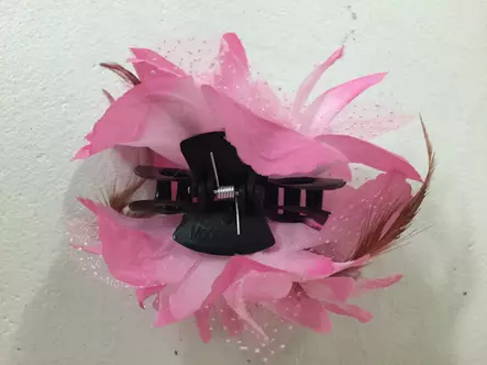 Hiuskoriste,iso kukka klipsillä, v.pun - Hiuskoristeet - PIN38 - 2