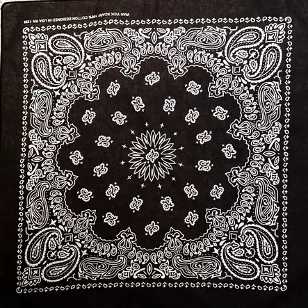 Huivi, musta kashmir-kuvio - Huivit - HU528 - 1