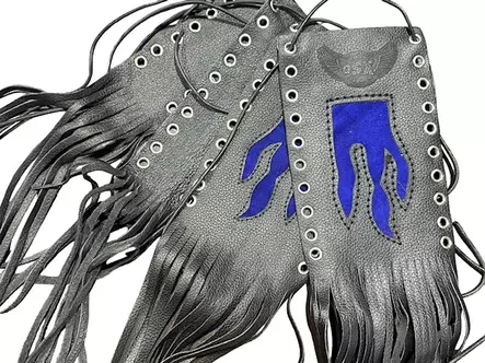 Kahvahapsut musta/sin.liekki nahkaa - Ajovarusteet - AC28 - 1