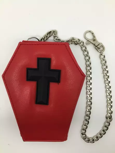 Lompakko, arkku,ristikuvio, punainen - Lompakot ja rahakukkarot - RB18 - 1