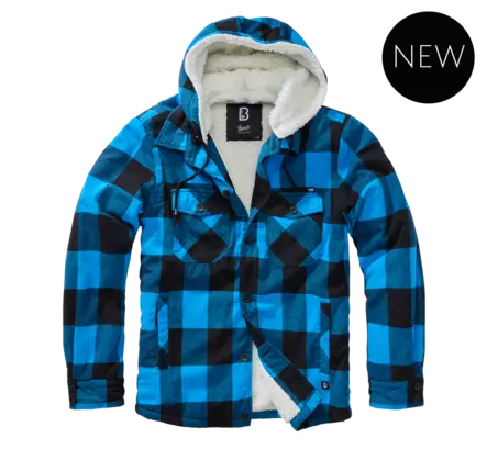 Lumberjacket sinimusta hupulla - Kangastakit - T528 - 1