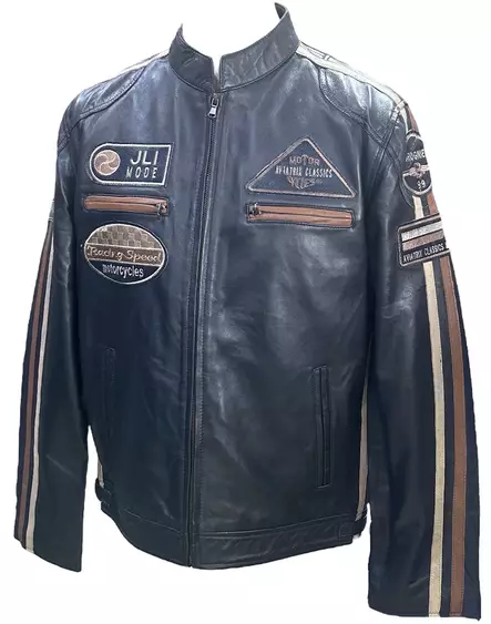 Nahkatakki Navy Blue JLI Mode, Sheep - Nahkatakit - T608 - 1