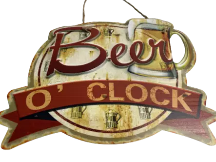 Peltikyltti BEER o clock` 29x28cm - Taulut, kehykset - PELT228 - 2