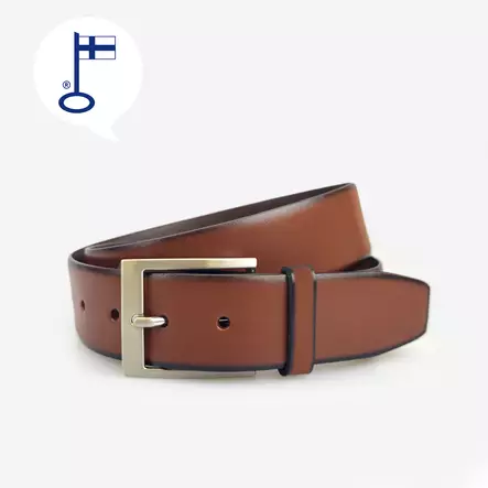 Ruskea nahkavyö 40 mm - Nahkavyöt - KV228 - 1