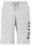Alpha trikooshortsit, harmaameleerattu - Shortsit - ALP88 - 1