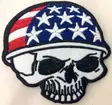 Kangasmerkki, Skull American Flag - Kangasmerkit - K1428 - 1
