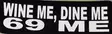 Kypärätarra, Wine me dine me 69 me - Tarrat - TAR168 - 1