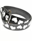 Nahkavyö, Musta, Hearts - Nahkavyöt - KV18 - 2