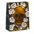 Paperikassi L, Metallic Skulls and Roses - Paperikassi - KAS38 - 1