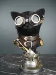Patsas Cat, Steampunk 19,5x33x21 cm - Koriste-esineet - PRT1388 - 1
