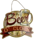 Peltikyltti BEER o clock` 29x28cm - Taulut, kehykset - PELT228 - 1