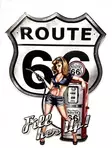 Peltikyltti Route 66, Fill her up - Taulut, kehykset - PELT138 - 3