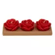 Ruusukynttilä punainen 3 kpl - Kynttilät, suitsukkeet - PRT1218 - 3