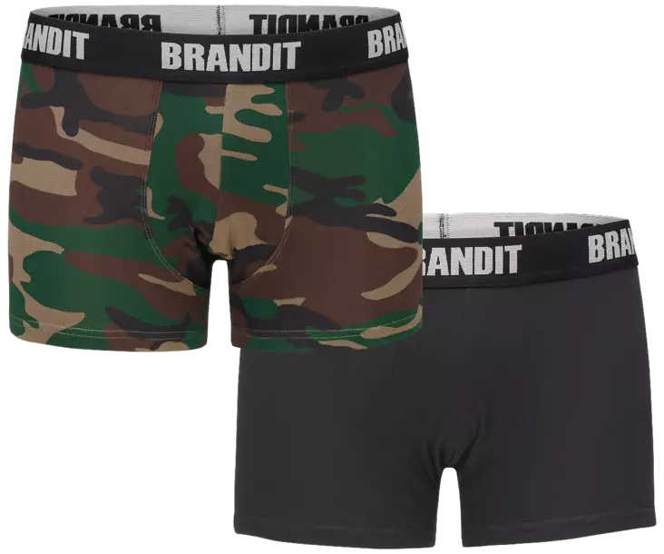 Alushousut 2-kpl Musta/Woodland Brandit - Housut - BOX8 - 1