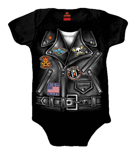 Body Musta nahkatakki painatus - Bodyt - KID488 - 1