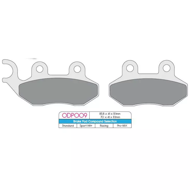 BRAKE PAD ODP SCOOTER ORGANIC COMPOUND ASBESTOS FREE - Jarrupalat - 17200088 - 1