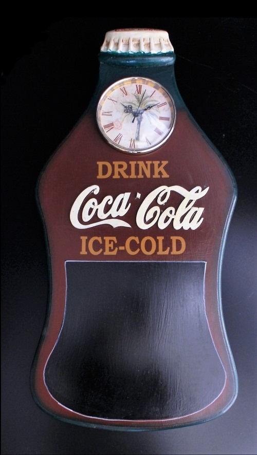 Coca Cola-liitutaulu kellolla - Kellot - PELT58 - 1