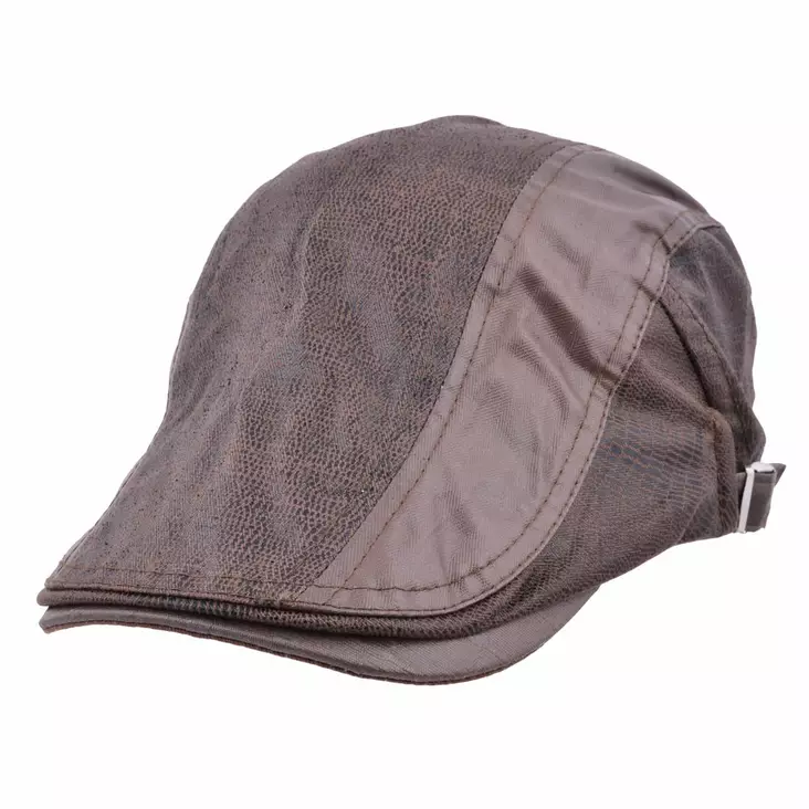 Flatcap ruskea sivuilta säädettävä koko - Flat Capit - LC648 - 1